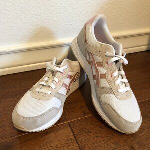 Asics Onitsuka Tiger 9 White Pink Rose Gold Gray Retro Sneakers